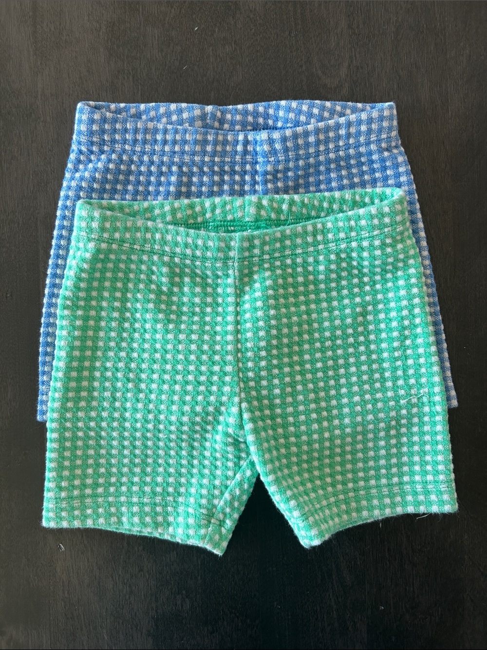 Old Navy Girls' Textured cotton/poly/spandex blend Shorts Mint&Sky Blue size 3T.